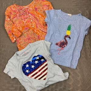 Crewcuts Bundle Colorful Kids' T-Shirt and Blouse ~ 4/5